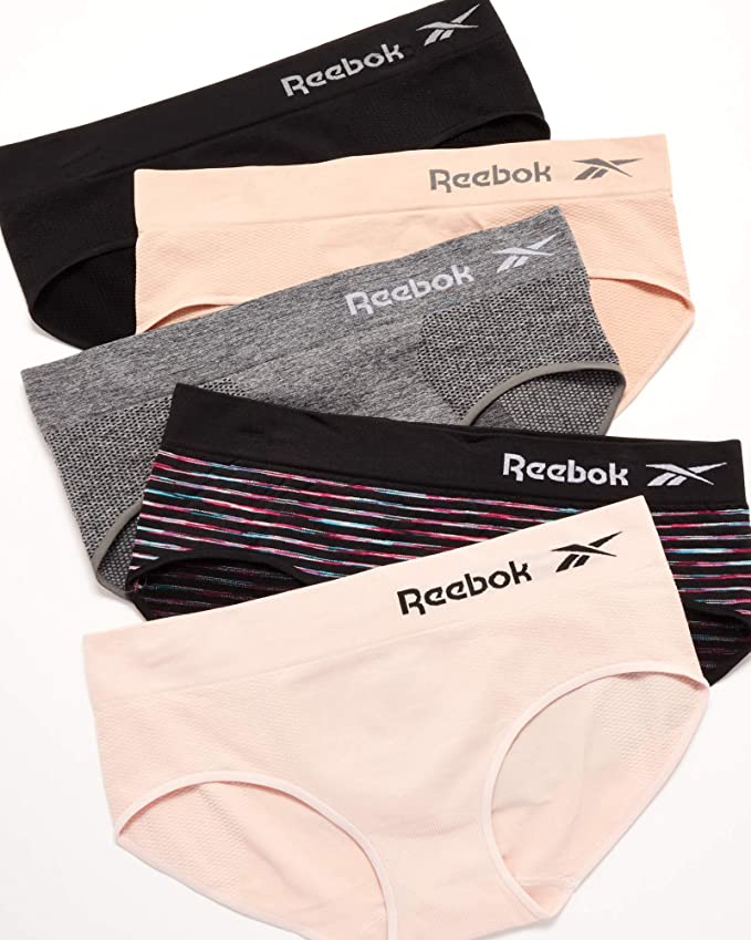 Reebok Lot de 5 culottes sans couture pour femmes - Meilleure marque de bikini athlétique