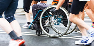 Course en fauteuil roulant du marathon de Londres