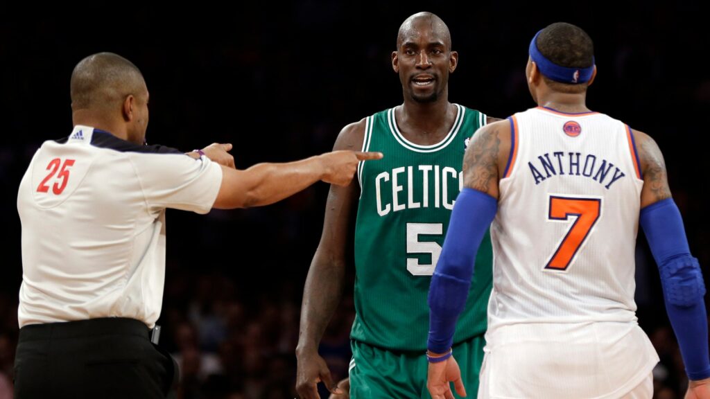 What did Kevin Garnett say to Carmelo Anthony?