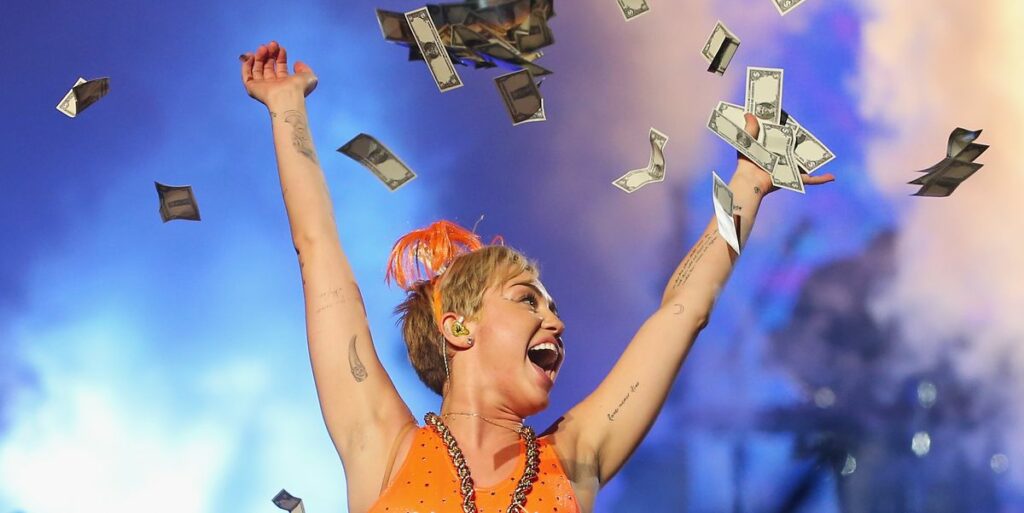 How much does Miley Cyrus have?