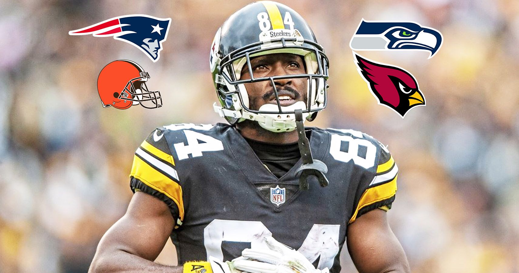 How many NFL teams has Antonio Brown played for?