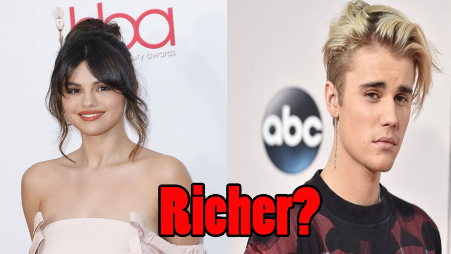 Is Selena richer than Justin Bieber?