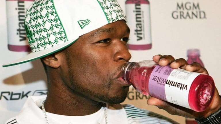 How much did 50 Cent sell vitamin water for?