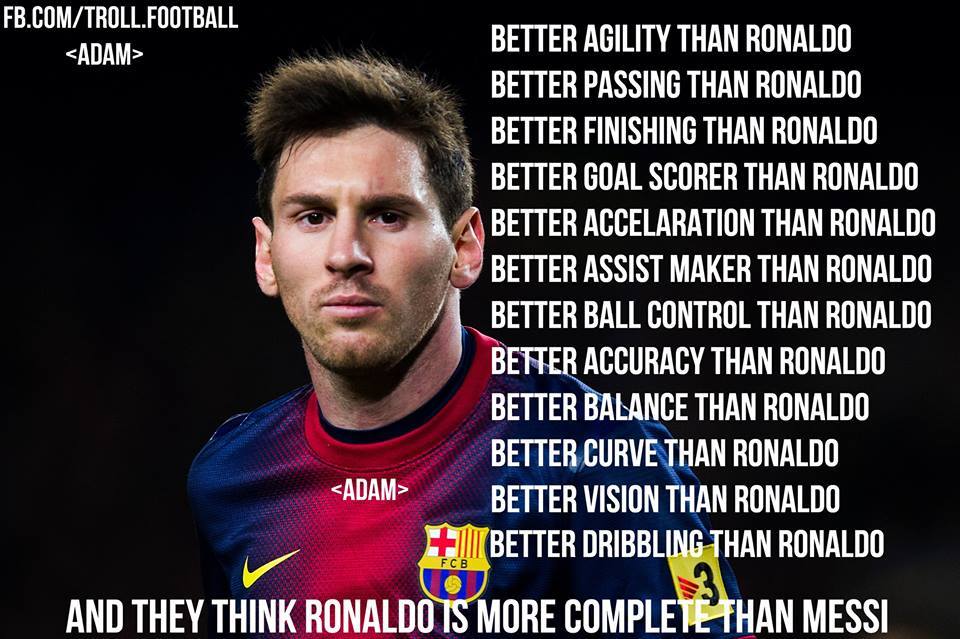 Who is better Messi or Ronaldo?