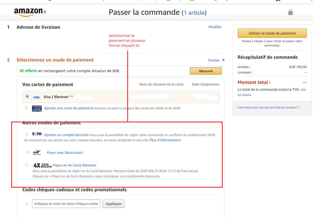 Comment payer sur Amazon Si on a pas de carte bancaire ?