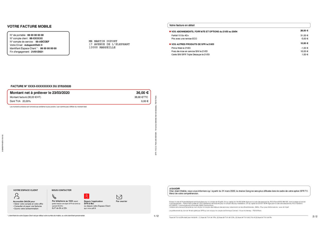 Comment sortir une facture SFR ?