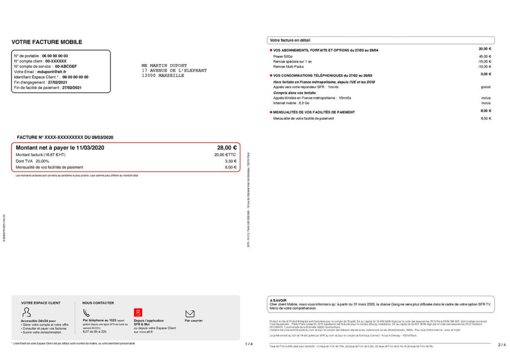 Comment faire pour retrouver une facture ?