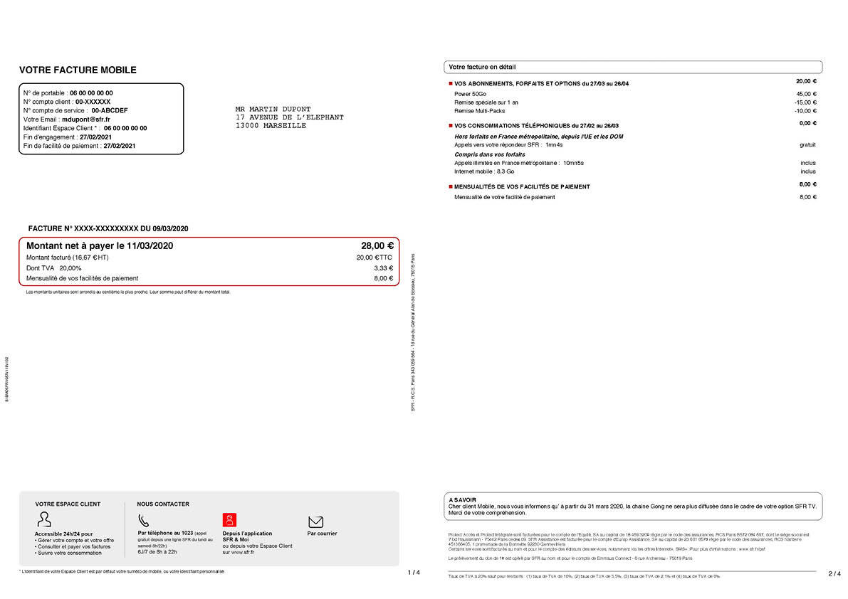 Comment faire pour retrouver une facture ?