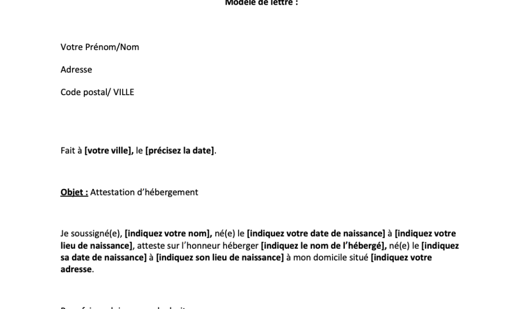 Comment faire un justificatif de domicile pour son fils ?