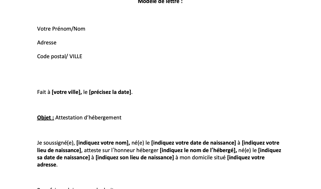 Comment faire un justificatif de domicile pour son fils ?