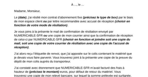 Comment demander le rembourser des frais de résiliation par Free ?