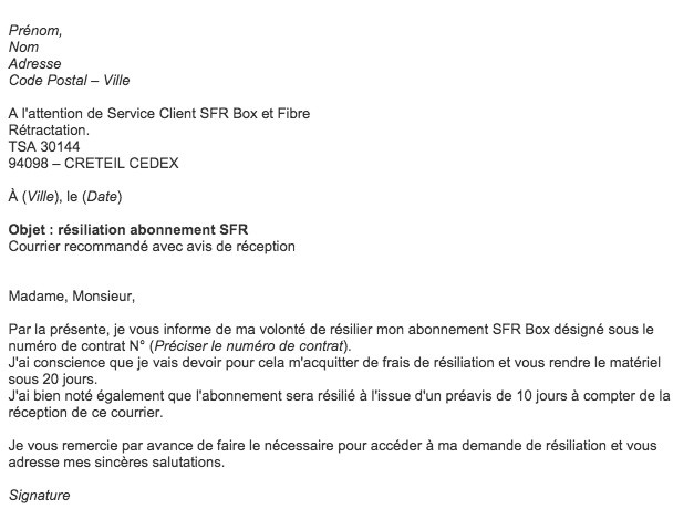 Comment résilier son forfait mobile SFR ?