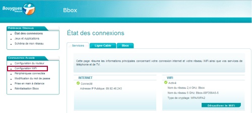 Comment établir une connexion Wifi ?