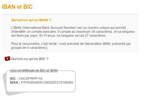 Comment entrer le numéro IBAN ?