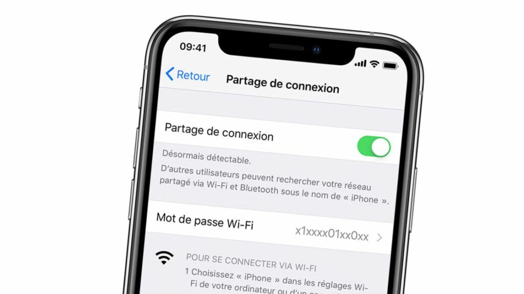 Comment faire un partage de connexion de mon iPhone à mon ordinateur ?