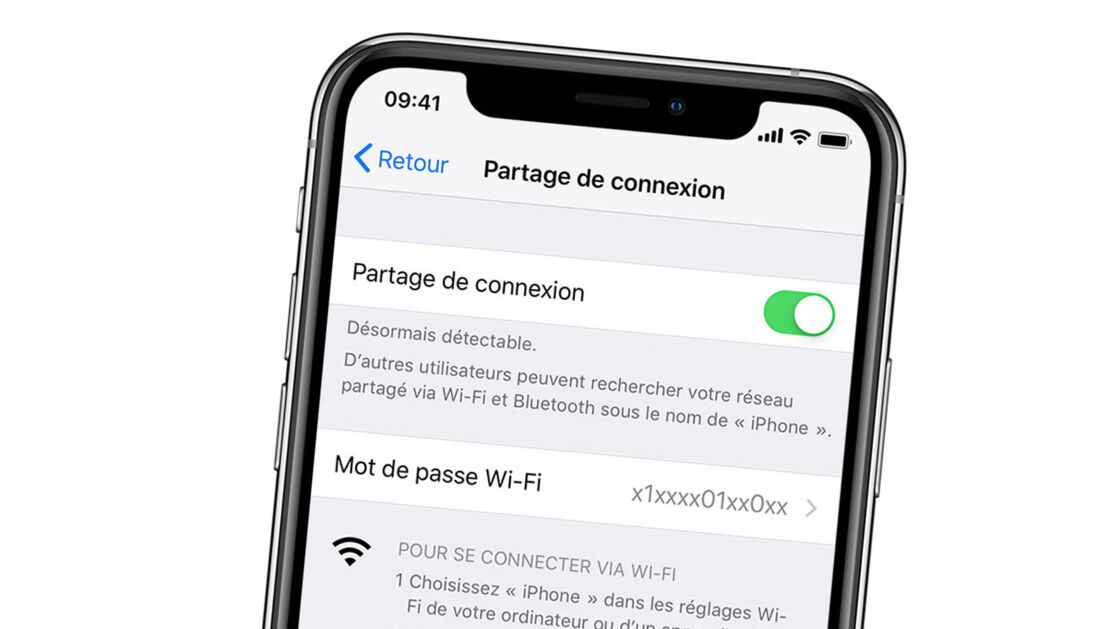 Comment faire un partage de connexion de mon iPhone à mon ordinateur ?