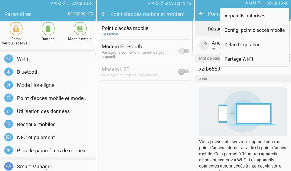 Pourquoi mon point d'accès mobile ne fonctionne pas Samsung ?