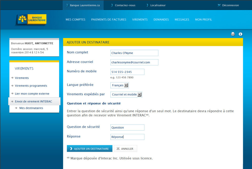 Comment effectuer un virement Interac avec Desjardins ?