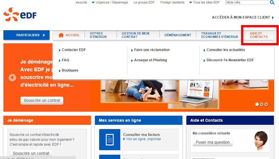 Comment contacter un conseiller ERDF ?