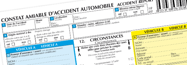 Où acheter un constat d'accident ?
