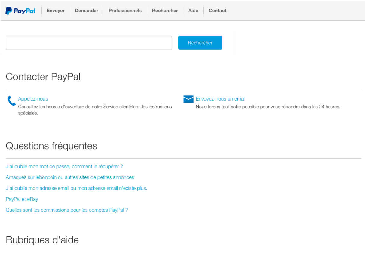 Quelles sont les informations à donner pour se faire payer par PayPal ?