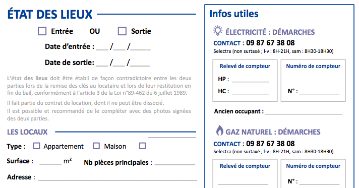 Quand il n'y a pas d'état des lieux d'entrée ?