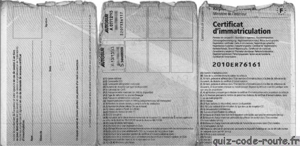 Comment obtenir une carte grise avec une fiche d'identification ?