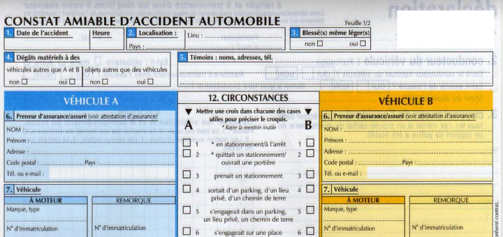 Comment régler un accident à l'amiable ?