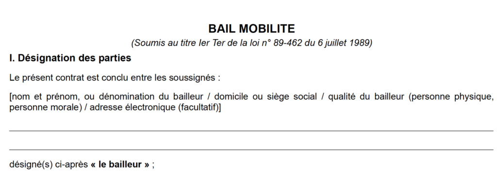 C'est quoi le bail de location ?