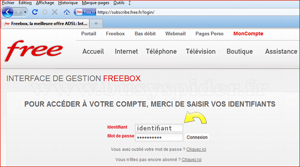 Quel est l'identifiant Freebox ?