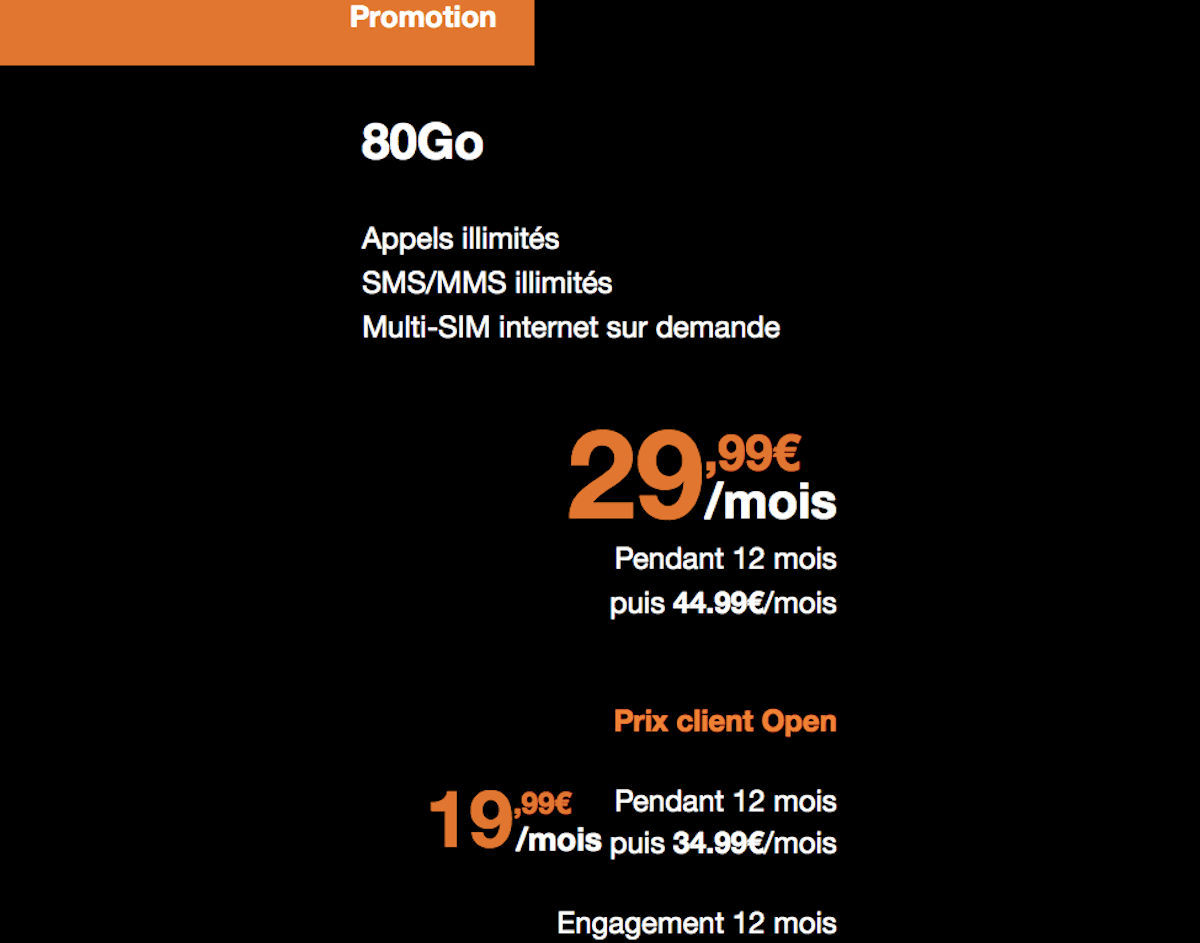 Quel est le meilleur forfait mobile sans engagement Orange ?