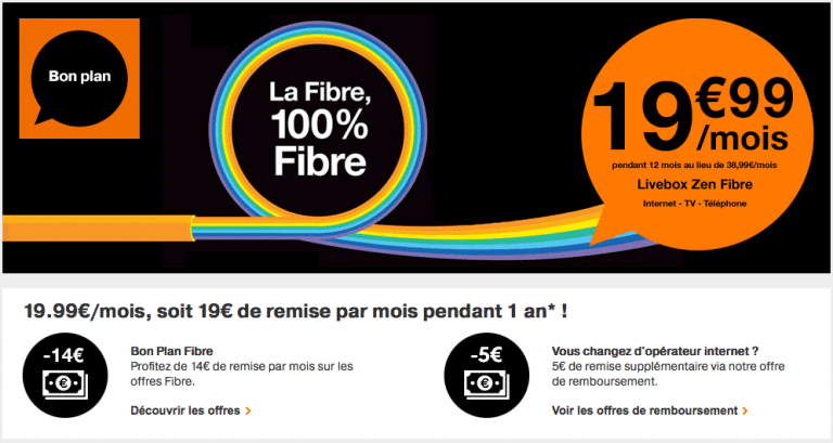 Quel est le prix de l'abonnement à la fibre chez Orange ?