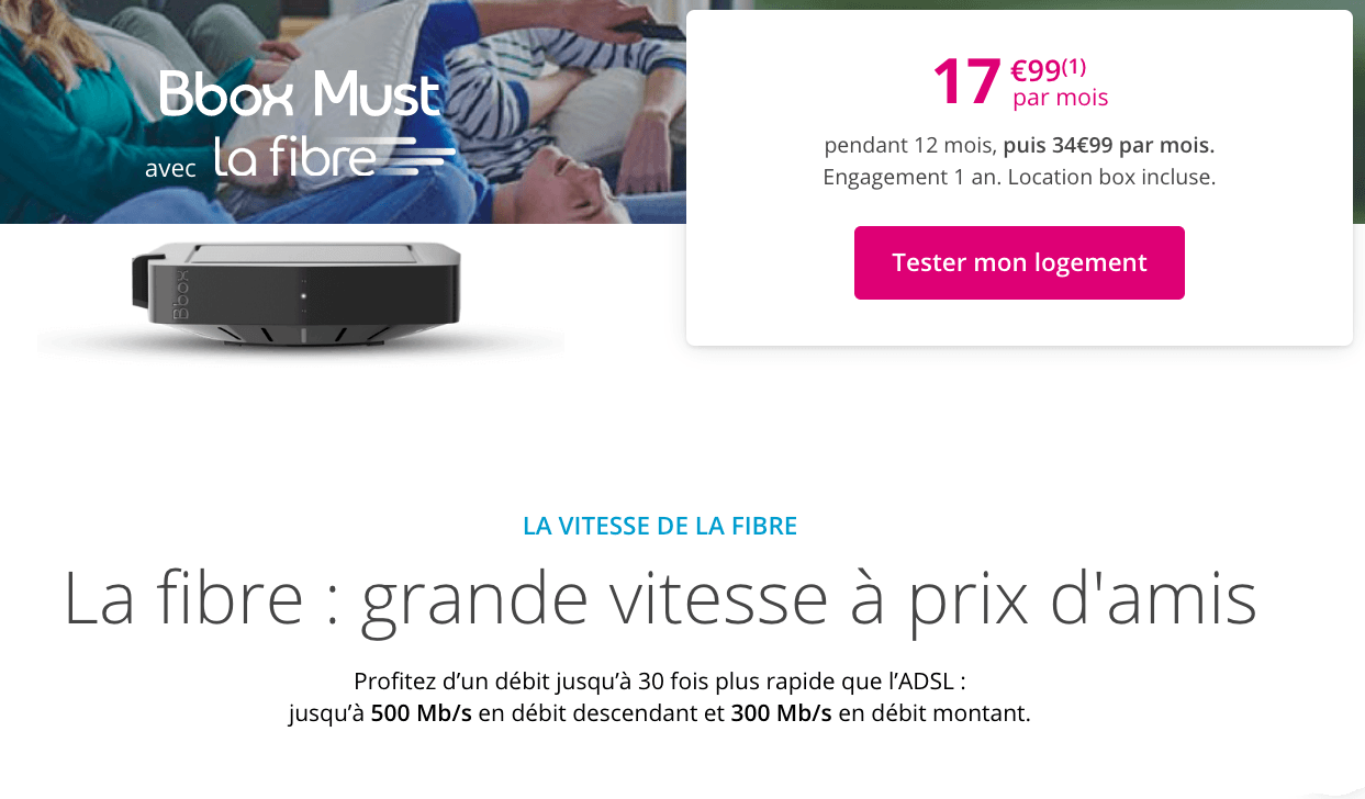 Quel est le prix d'une box chez Bouygues ?