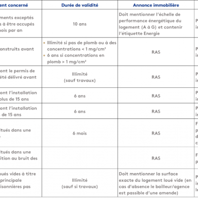 Quels sont les diagnostics immobiliers à fournir en cas de vente ?