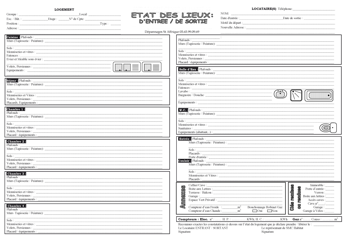 Qui paie les frais d'état des lieux ?