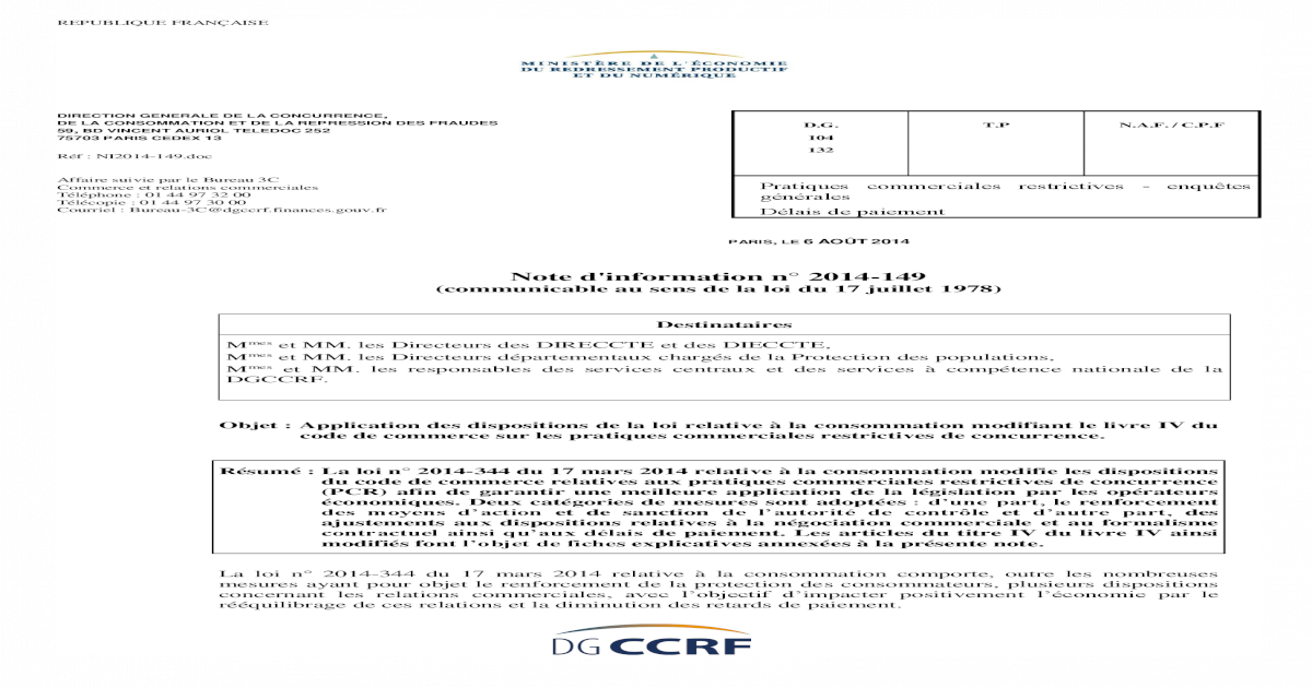 Quels sont les apports de la loi Hamon ?